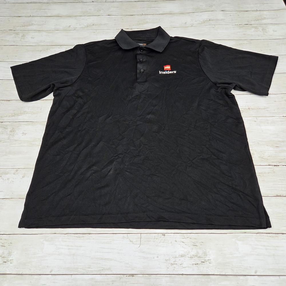 Core 365 LEGO Insiders Polo Shirt Short Sleeve Mens XL Black Logo Performance